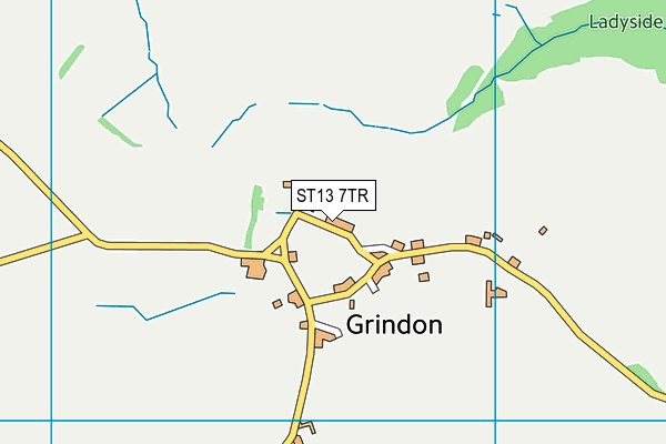 ST13 7TR map - OS VectorMap District (Ordnance Survey) ST13 7TR map - OS VectorMap District (Ordnance Survey)