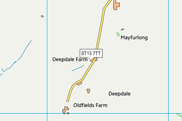 ST13 7TT map - OS VectorMap District (Ordnance Survey) ST13 7TT map - OS VectorMap District (Ordnance Survey)