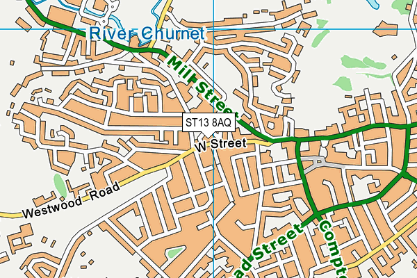 ST13 8AQ map - OS VectorMap District (Ordnance Survey) ST13 8AQ map - OS VectorMap District (Ordnance Survey)