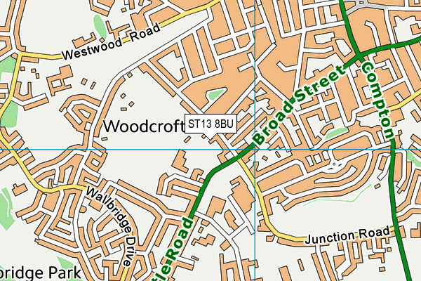 ST13 8BU map - OS VectorMap District (Ordnance Survey) ST13 8BU map - OS VectorMap District (Ordnance Survey)