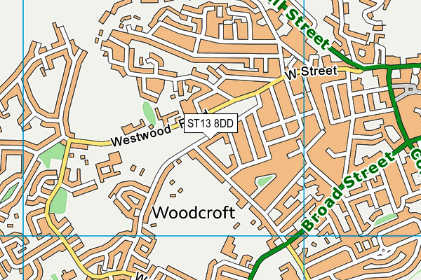 ST13 8DD map - OS VectorMap District (Ordnance Survey) ST13 8DD map - OS VectorMap District (Ordnance Survey)