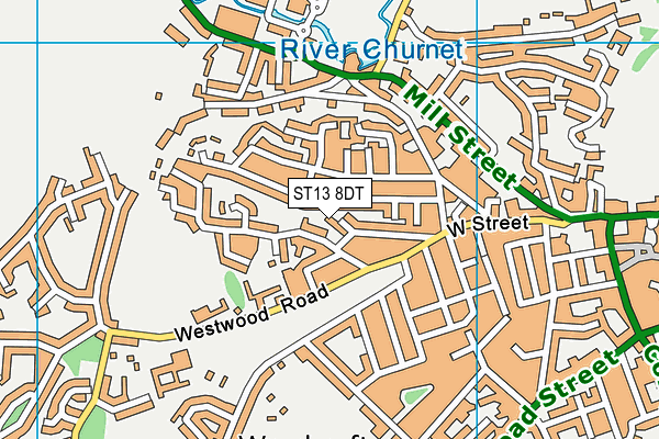 ST13 8DT map - OS VectorMap District (Ordnance Survey) ST13 8DT map - OS VectorMap District (Ordnance Survey)