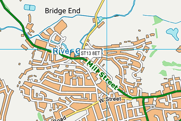 ST13 8ET map - OS VectorMap District (Ordnance Survey) ST13 8ET map - OS VectorMap District (Ordnance Survey)