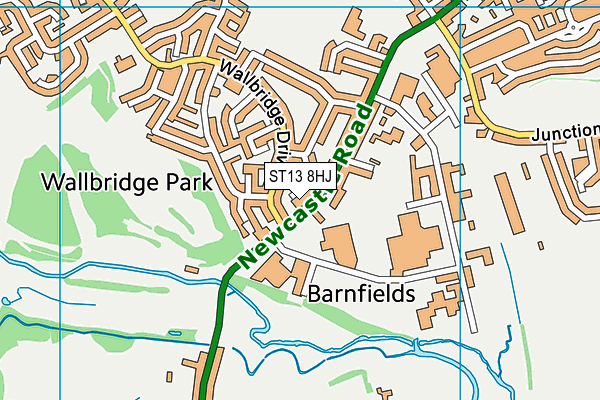 ST13 8HJ map - OS VectorMap District (Ordnance Survey) ST13 8HJ map - OS VectorMap District (Ordnance Survey)