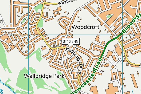 ST13 8HN map - OS VectorMap District (Ordnance Survey) ST13 8HN map - OS VectorMap District (Ordnance Survey)
