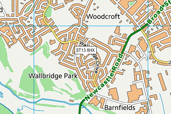 ST13 8HX map - OS VectorMap District (Ordnance Survey) ST13 8HX map - OS VectorMap District (Ordnance Survey)