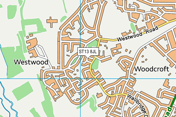 ST13 8JL map - OS VectorMap District (Ordnance Survey) ST13 8JL map - OS VectorMap District (Ordnance Survey)