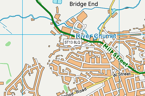 ST13 8LQ map - OS VectorMap District (Ordnance Survey) ST13 8LQ map - OS VectorMap District (Ordnance Survey)