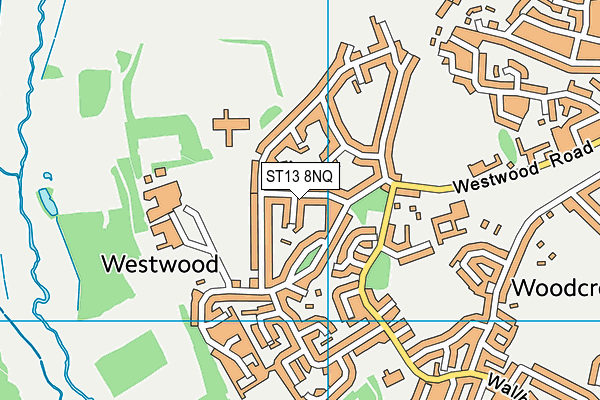 ST13 8NQ map - OS VectorMap District (Ordnance Survey) ST13 8NQ map - OS VectorMap District (Ordnance Survey)