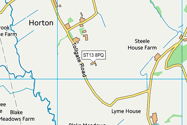 ST13 8PQ map - OS VectorMap District (Ordnance Survey) ST13 8PQ map - OS VectorMap District (Ordnance Survey)