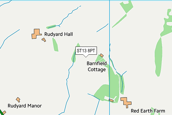 ST13 8PT map - OS VectorMap District (Ordnance Survey) ST13 8PT map - OS VectorMap District (Ordnance Survey)