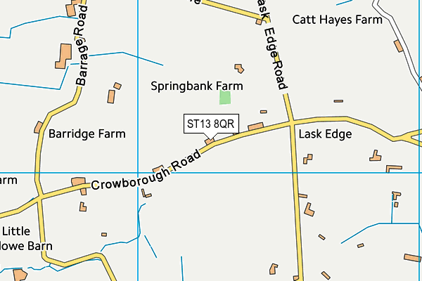 ST13 8QR map - OS VectorMap District (Ordnance Survey)