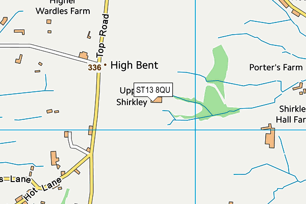 ST13 8QU map - OS VectorMap District (Ordnance Survey) ST13 8QU map - OS VectorMap District (Ordnance Survey)