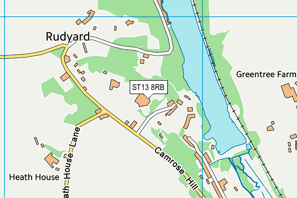 ST13 8RB map - OS VectorMap District (Ordnance Survey) ST13 8RB map - OS VectorMap District (Ordnance Survey)