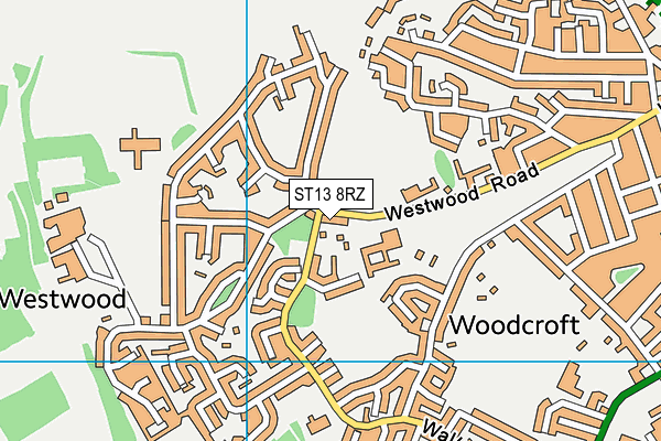 ST13 8RZ map - OS VectorMap District (Ordnance Survey) ST13 8RZ map - OS VectorMap District (Ordnance Survey)