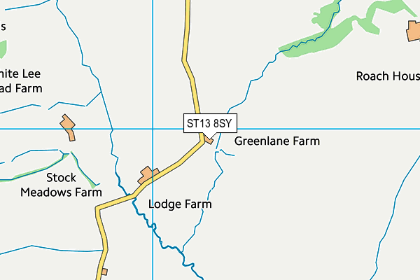 ST13 8SY map - OS VectorMap District (Ordnance Survey) ST13 8SY map - OS VectorMap District (Ordnance Survey)