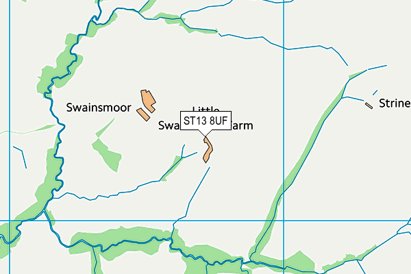 ST13 8UF map - OS VectorMap District (Ordnance Survey) ST13 8UF map - OS VectorMap District (Ordnance Survey)