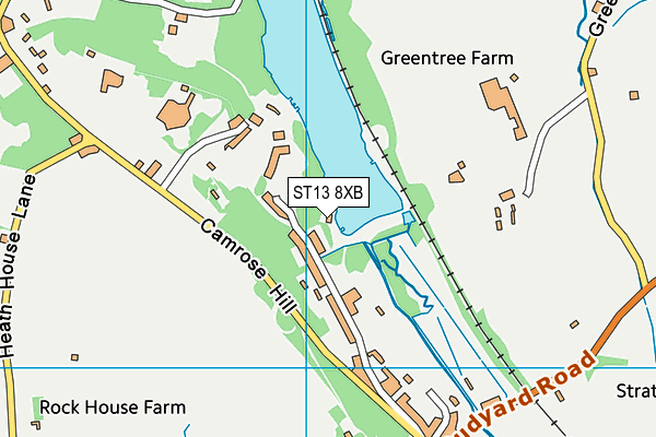 ST13 8XB map - OS VectorMap District (Ordnance Survey) ST13 8XB map - OS VectorMap District (Ordnance Survey)