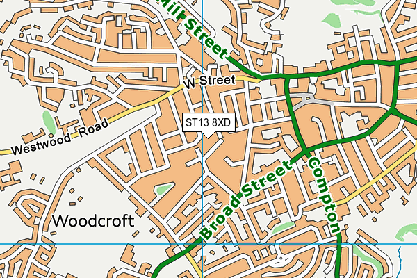 ST13 8XD map - OS VectorMap District (Ordnance Survey) ST13 8XD map - OS VectorMap District (Ordnance Survey)