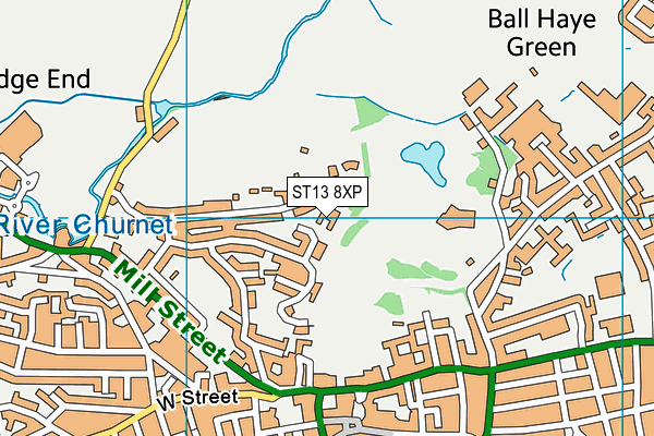ST13 8XP map - OS VectorMap District (Ordnance Survey) ST13 8XP map - OS VectorMap District (Ordnance Survey)