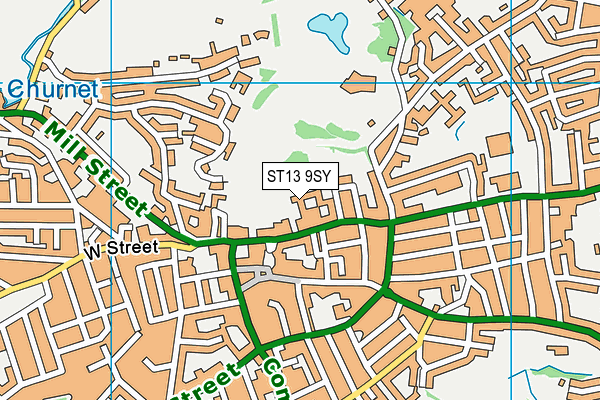 ST13 9SY map - OS VectorMap District (Ordnance Survey) ST13 9SY map - OS VectorMap District (Ordnance Survey)