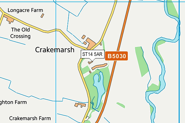 ST14 5AR map - OS VectorMap District (Ordnance Survey) ST14 5AR map - OS VectorMap District (Ordnance Survey)
