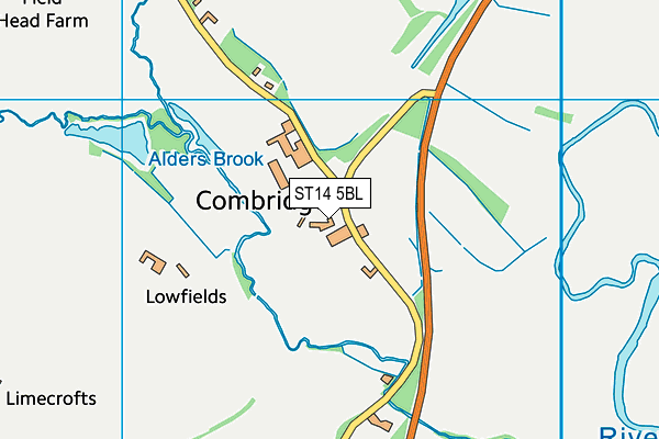 ST14 5BL map - OS VectorMap District (Ordnance Survey) ST14 5BL map - OS VectorMap District (Ordnance Survey)