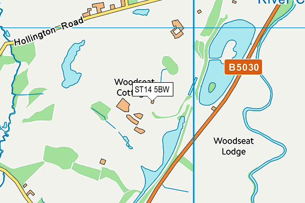 ST14 5BW map - OS VectorMap District (Ordnance Survey) ST14 5BW map - OS VectorMap District (Ordnance Survey)