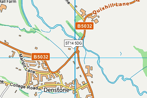 ST14 5DG map - OS VectorMap District (Ordnance Survey) ST14 5DG map - OS VectorMap District (Ordnance Survey)