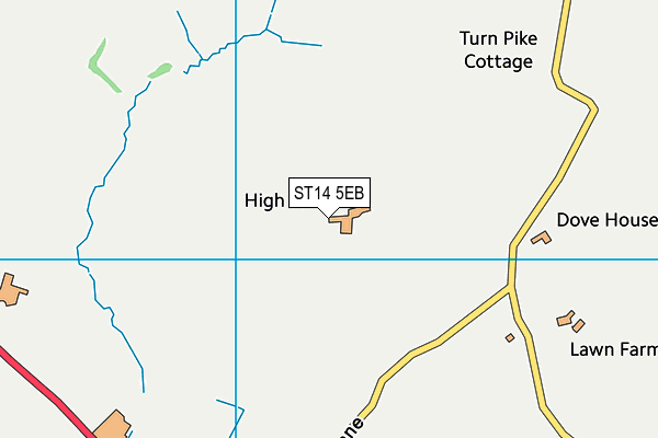 ST14 5EB map - OS VectorMap District (Ordnance Survey) ST14 5EB map - OS VectorMap District (Ordnance Survey)