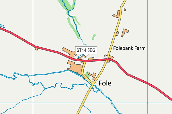 ST14 5EG map - OS VectorMap District (Ordnance Survey) ST14 5EG map - OS VectorMap District (Ordnance Survey)