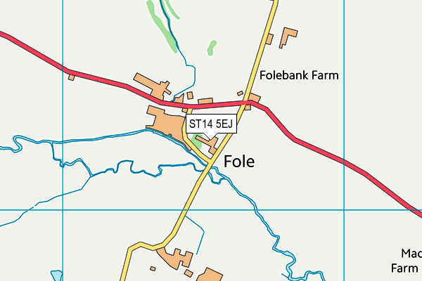 ST14 5EJ map - OS VectorMap District (Ordnance Survey) ST14 5EJ map - OS VectorMap District (Ordnance Survey)