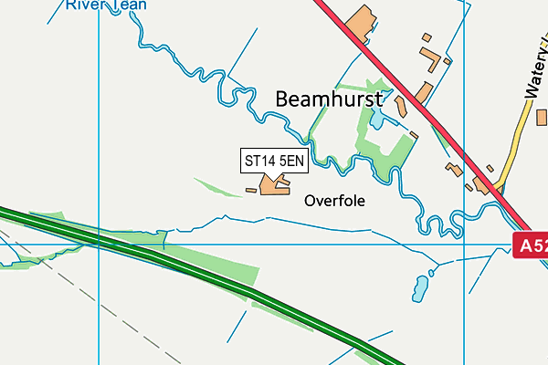 ST14 5EN map - OS VectorMap District (Ordnance Survey) ST14 5EN map - OS VectorMap District (Ordnance Survey)
