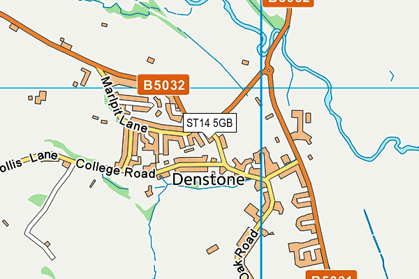 ST14 5GB map - OS VectorMap District (Ordnance Survey) ST14 5GB map - OS VectorMap District (Ordnance Survey)