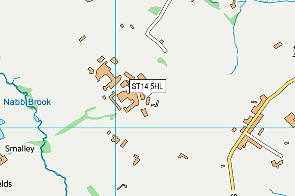 ST14 5HL map - OS VectorMap District (Ordnance Survey) ST14 5HL map - OS VectorMap District (Ordnance Survey)