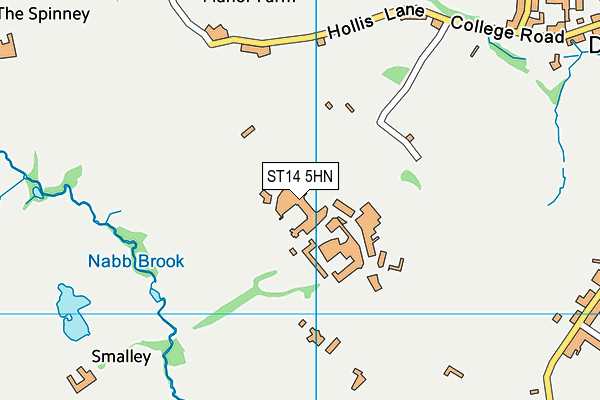 ST14 5HN map - OS VectorMap District (Ordnance Survey) ST14 5HN map - OS VectorMap District (Ordnance Survey)