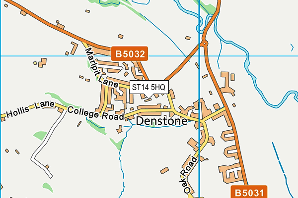 ST14 5HQ map - OS VectorMap District (Ordnance Survey) ST14 5HQ map - OS VectorMap District (Ordnance Survey)