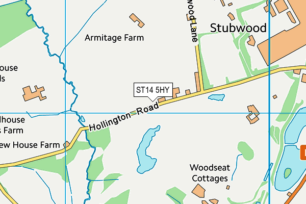 ST14 5HY map - OS VectorMap District (Ordnance Survey) ST14 5HY map - OS VectorMap District (Ordnance Survey)