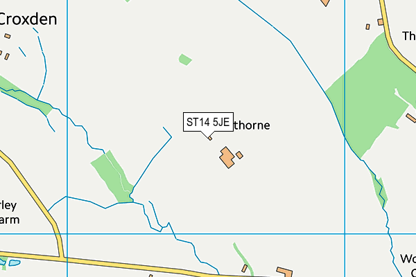 ST14 5JE map - OS VectorMap District (Ordnance Survey) ST14 5JE map - OS VectorMap District (Ordnance Survey)
