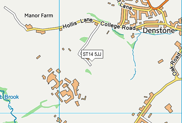 ST14 5JJ map - OS VectorMap District (Ordnance Survey) ST14 5JJ map - OS VectorMap District (Ordnance Survey)