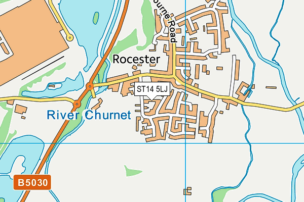 ST14 5LJ map - OS VectorMap District (Ordnance Survey) ST14 5LJ map - OS VectorMap District (Ordnance Survey)
