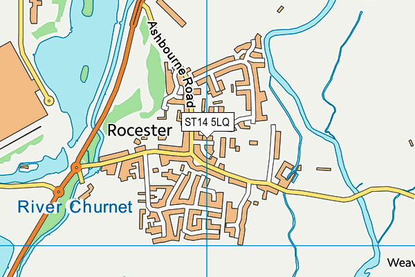 ST14 5LQ map - OS VectorMap District (Ordnance Survey) ST14 5LQ map - OS VectorMap District (Ordnance Survey)