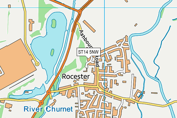 ST14 5NW map - OS VectorMap District (Ordnance Survey) ST14 5NW map - OS VectorMap District (Ordnance Survey)