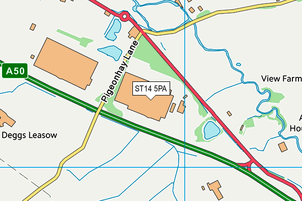 ST14 5PA map - OS VectorMap District (Ordnance Survey) ST14 5PA map - OS VectorMap District (Ordnance Survey)