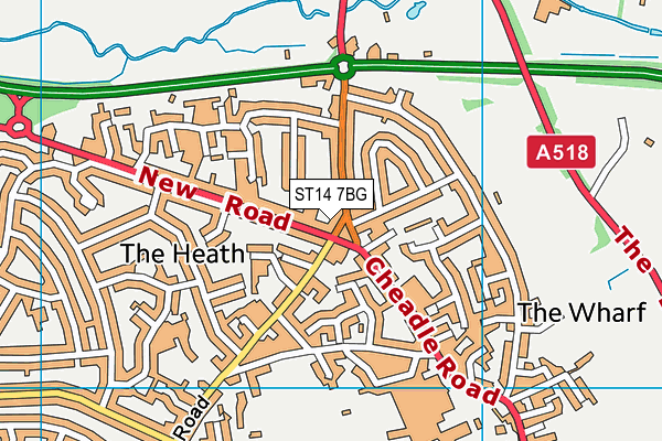 ST14 7BG map - OS VectorMap District (Ordnance Survey) ST14 7BG map - OS VectorMap District (Ordnance Survey)