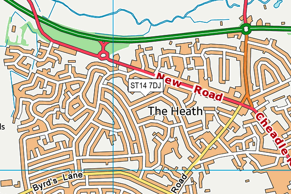 ST14 7DJ map - OS VectorMap District (Ordnance Survey) ST14 7DJ map - OS VectorMap District (Ordnance Survey)