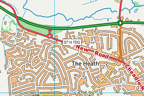 ST14 7DQ map - OS VectorMap District (Ordnance Survey) ST14 7DQ map - OS VectorMap District (Ordnance Survey)