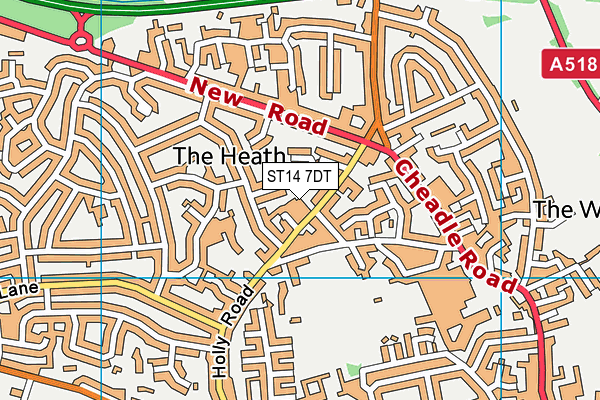 ST14 7DT map - OS VectorMap District (Ordnance Survey) ST14 7DT map - OS VectorMap District (Ordnance Survey)