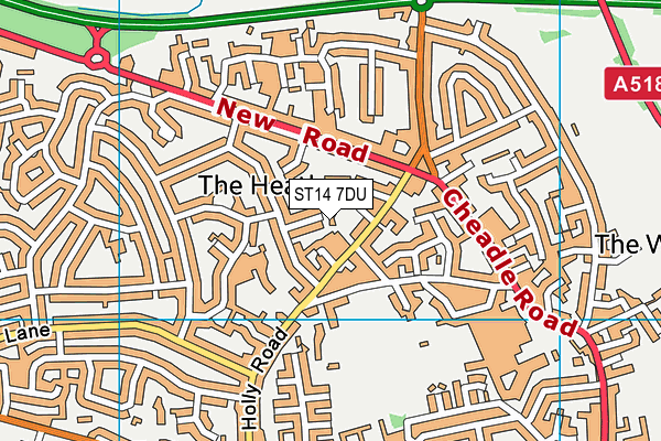 ST14 7DU map - OS VectorMap District (Ordnance Survey) ST14 7DU map - OS VectorMap District (Ordnance Survey)