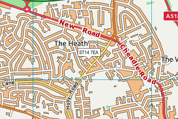 ST14 7EA map - OS VectorMap District (Ordnance Survey) ST14 7EA map - OS VectorMap District (Ordnance Survey)